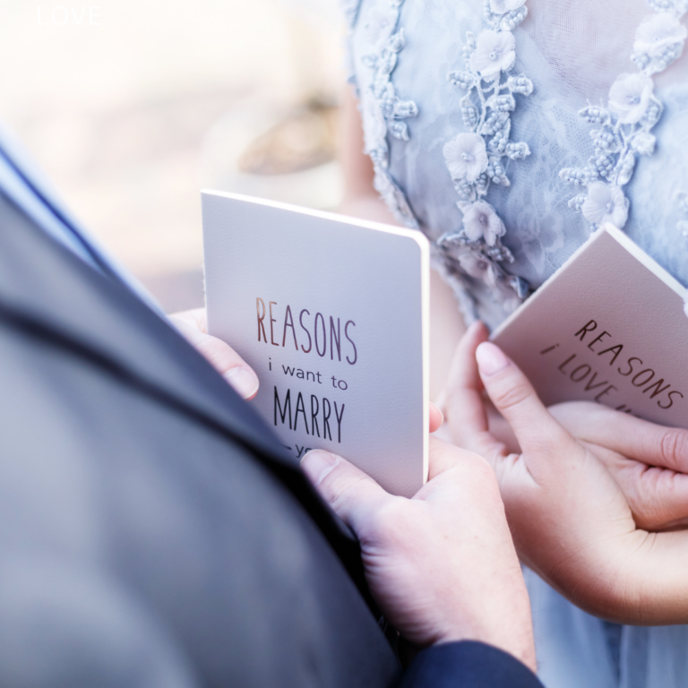 Dallas Wedding Venue Bride and groom with vows at a Wedding venue near me.