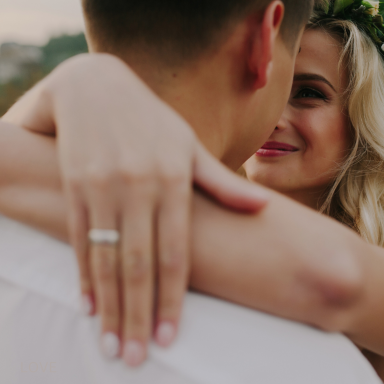 Kerens wedding venue near Dallas engaged couple showing off ring.