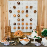 Donut wall wedding dessert display popular at Dallas weddings 1