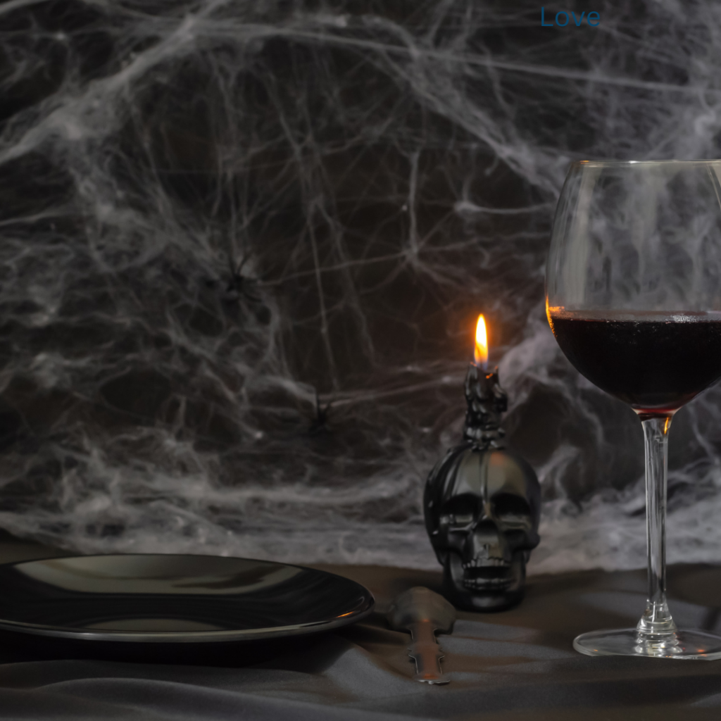 Halloween wedding decor in Dallas Texas.