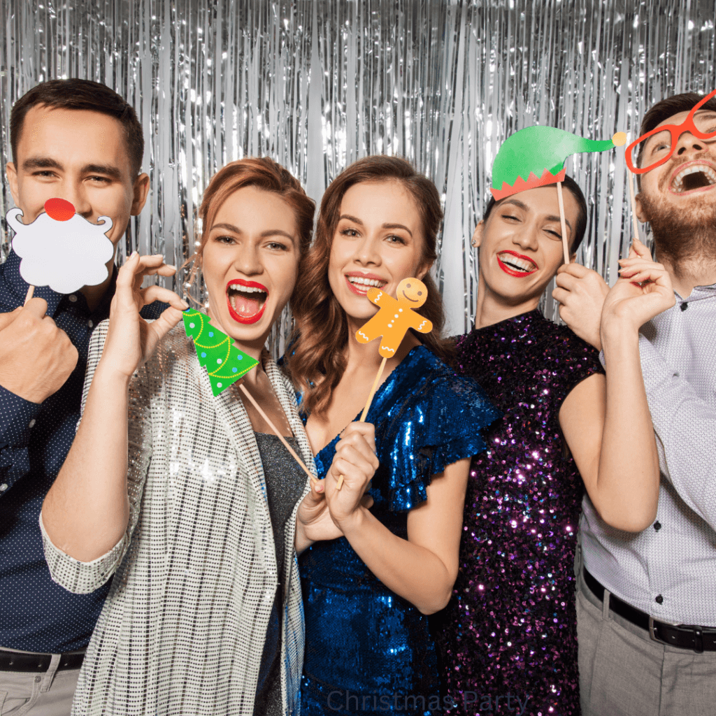 Company Christmas party photobooth in East Texas.