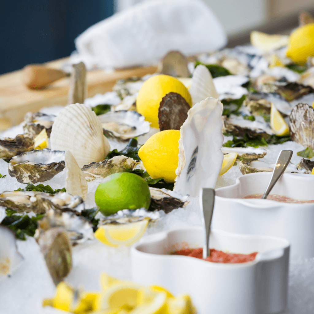 wedding oyster bar, fun food displays, wedding food in Texas, Dallas wedding venue food