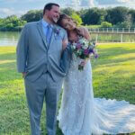 Romantic golden hour wedding photos by Richland-Chambers Lake