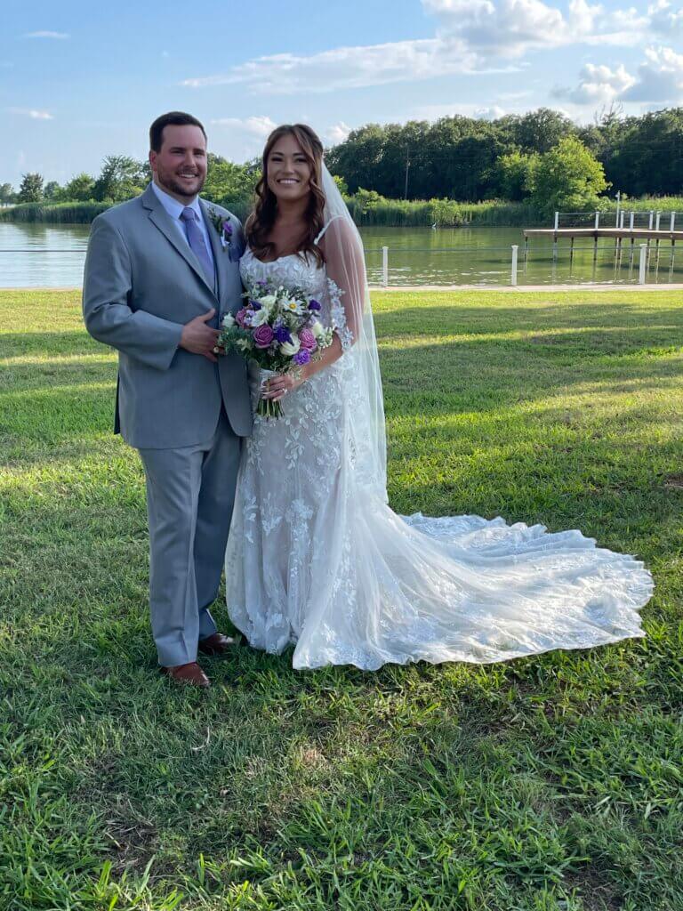 Romantic golden hour wedding photos by Richland-Chambers Lake 2
