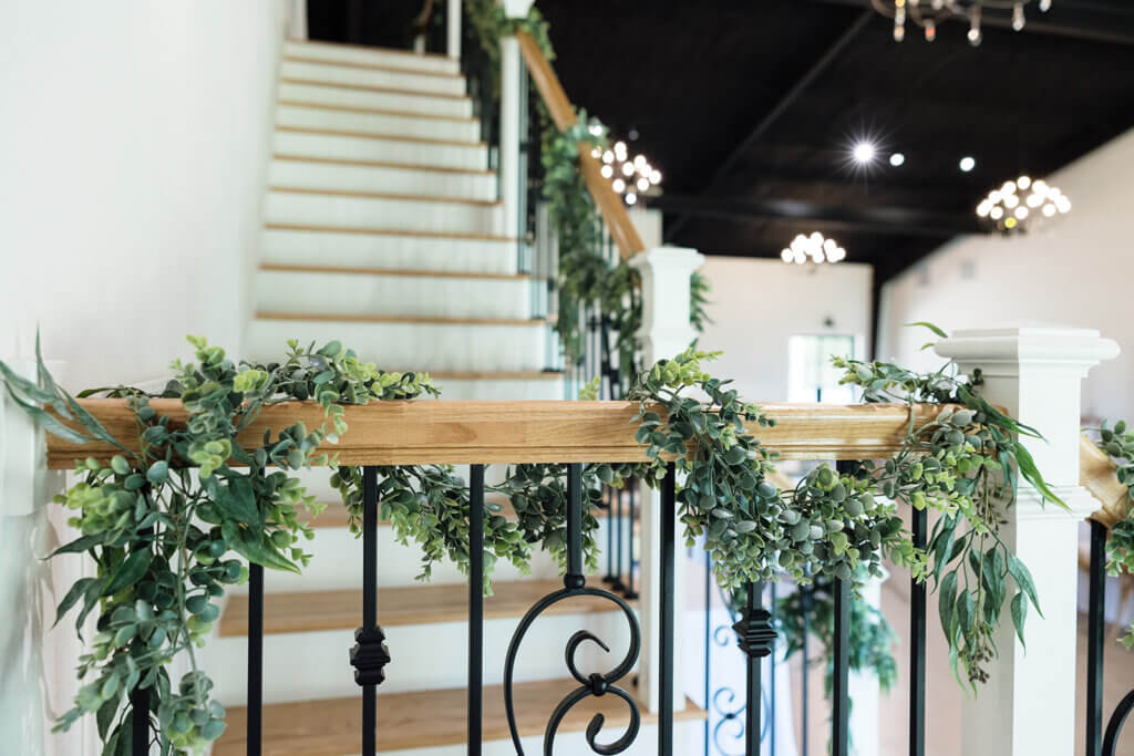 Indoor reception space at Lakefront Acres wedding venue near Dallas Texas