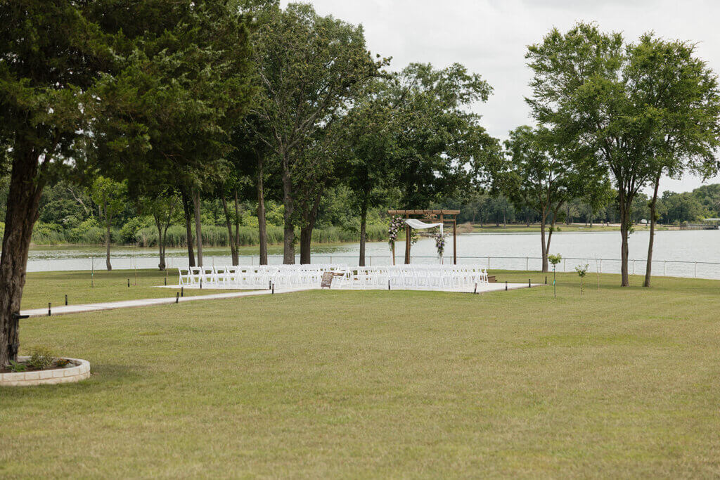 Lakefront wedding venue near Dallas Fort Worth Texas